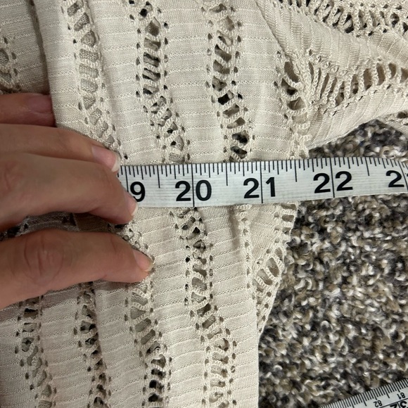 Scandal made in Italy boho style long crocheted duster in natural color OS - Picture 11 of 14